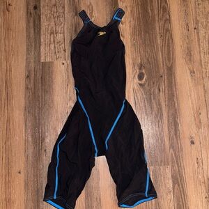 Speedo Black Swimwear with Blue Trim